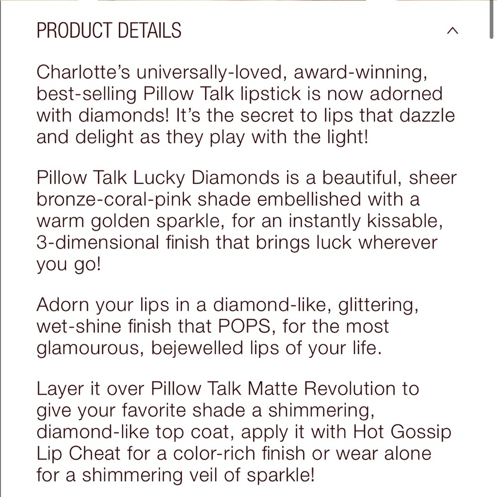 π Charlotte Tilbury PILLOW TALK DIAMONDS Lipstick - Picture 9 of 10